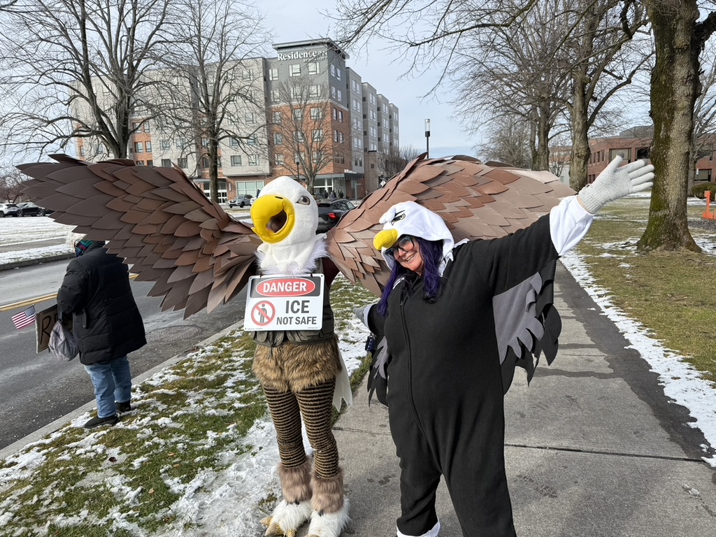 Protesters with signs